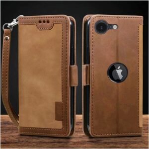 Excelsior Flip Cover Compatible with Apple iPhone 16e | Premium PU Leather | 360 Degree Protection (Coffee)