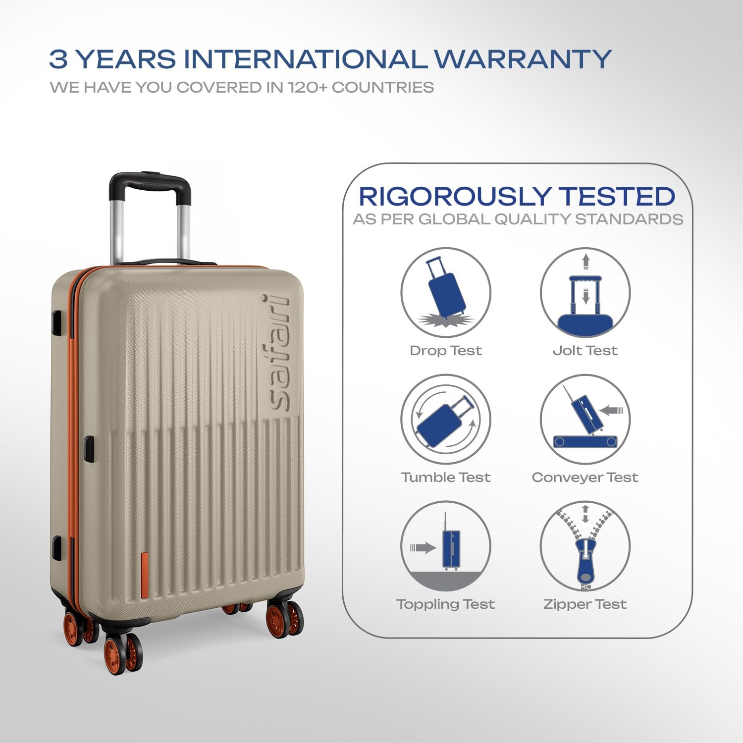 71XNN5oLfpL. SL1500 Safari Astra Neo 8 Wheels 76cm Large size Check-in Trolley Bag, Hard Case Polycarbonate, 360 Degree Wheeling Luggage for Men & Women, Travel Bag, Suitcase for Travel, Trolley Bag for Travel, Champagne