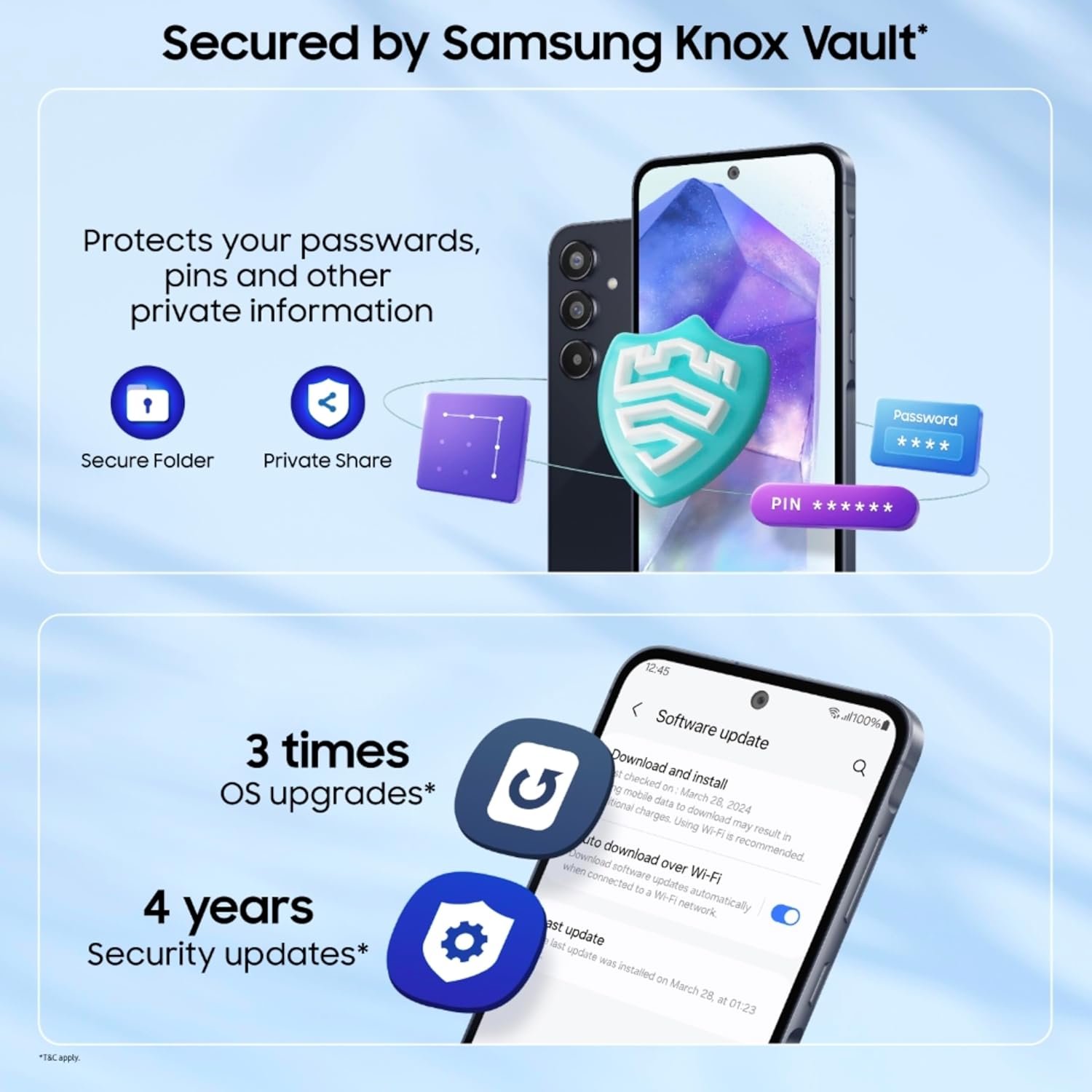 71a28zbyARL. SL1500 Samsung Galaxy A55 5G (Awesome Navy, 8GB RAM, 128GB Storage) | AI | Metal Frame | 50 MP Main Camera (OIS) | Super HDR Video| Nightography | IP67 | Corning Gorilla Glass Victus+ | sAMOLED Display