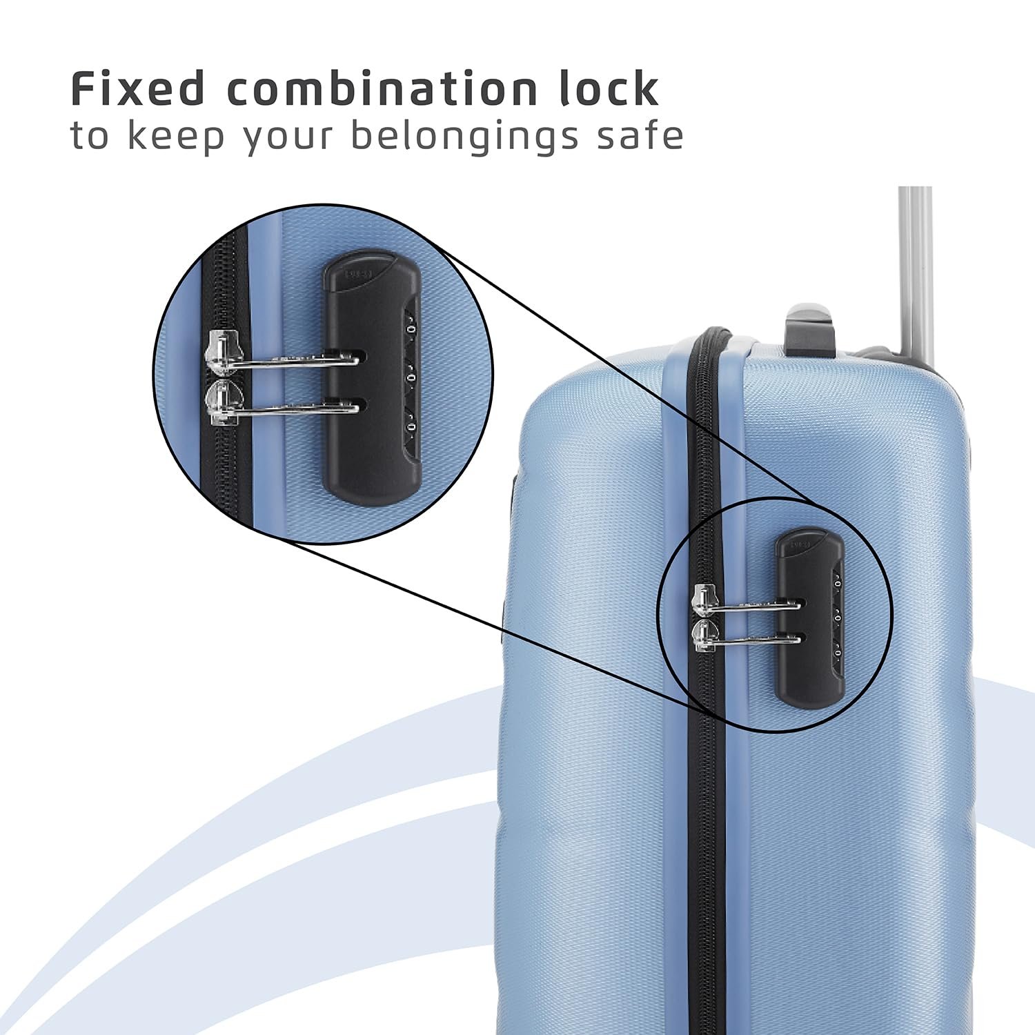 71dbFxVgR4L. SL1500 Safari Cabin Polycarbonate (Pc) Persia Hardside Small Size 4 Spinner Wheels Carry-On Luggage Pearl Blue Color 55Cm