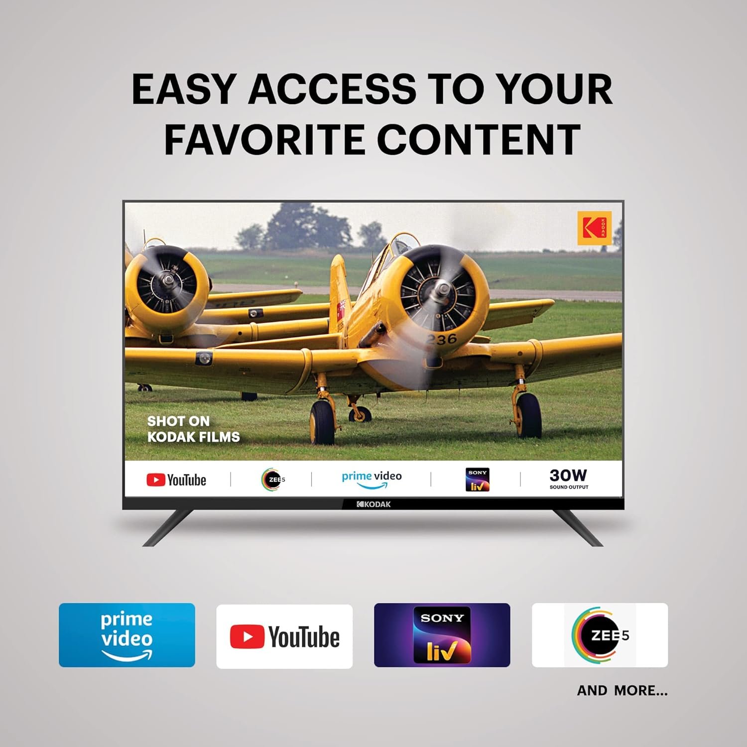 71gtBR17YlL. SL1500 Kodak 80 cm (32 inches) Special Edition Series HD Ready Smart LED TV 32SE5001BL (Black)