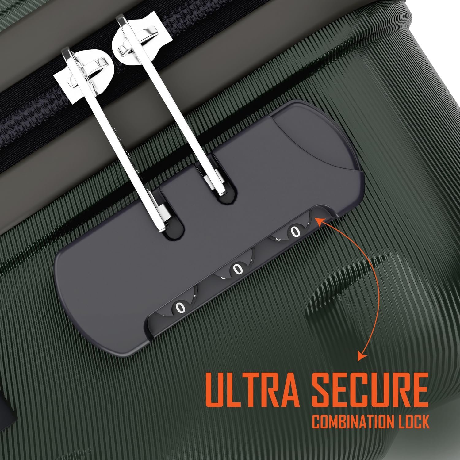 71vbRMWScFL. SL1500 Safari Genius Fortis 66cm Medium Size Check-in Trolley Bag Hard Case Polycarbonate, 4 Spinner Wheels, 360 Degree Wheeling Luggage, Travel Bag, Suitcase for Travel, Trolley Bags for Travel, Green