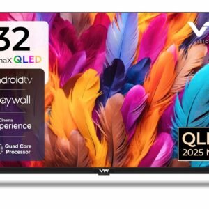VW ( Visio World 80 cm (32 inches) OptimaX Series HD Ready Smart QLED Android TV VW32AQ1 (Black)