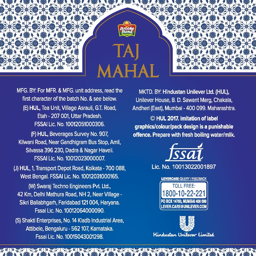 81s0ycqzxtl. sl1000 Taj Mahal Rich & Flavourful Tea 250 g
