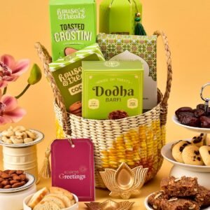 Hyperfoods® Diwali Gift Hampers | Assorted Indian Sweets & Dry Fruits | Chocolate Hampers Gift Basket | Perfect for Family, Men, Women & Employees | Diwali Sweets Gift Box & Snacks Gift Hampers