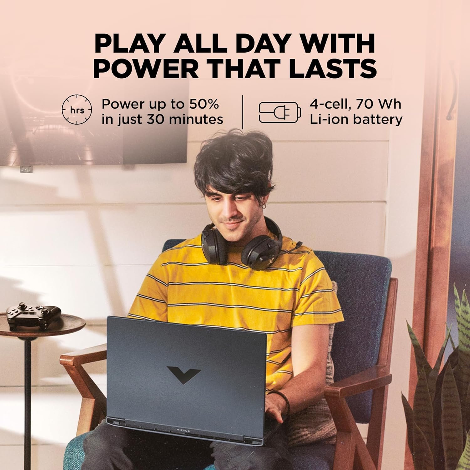 81aXoiC ArL. SL1500 HP Smartchoice Victus, 13th Gen Intel Core i7-13620H, 8GB RTX 5050, 24GB DDR5(Upgradeable) 1TB SSD, 144Hz, FHD, 15.6/39.6cm, Win11, M365* Office24, Mica Silver, 2.29kg, fa2309TX, RGB Gaming Laptop