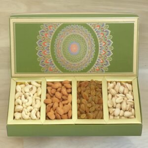 Ghasitaram Gifts Diwali Dryfruits - Long Fusion 4 part Dryfruit Box