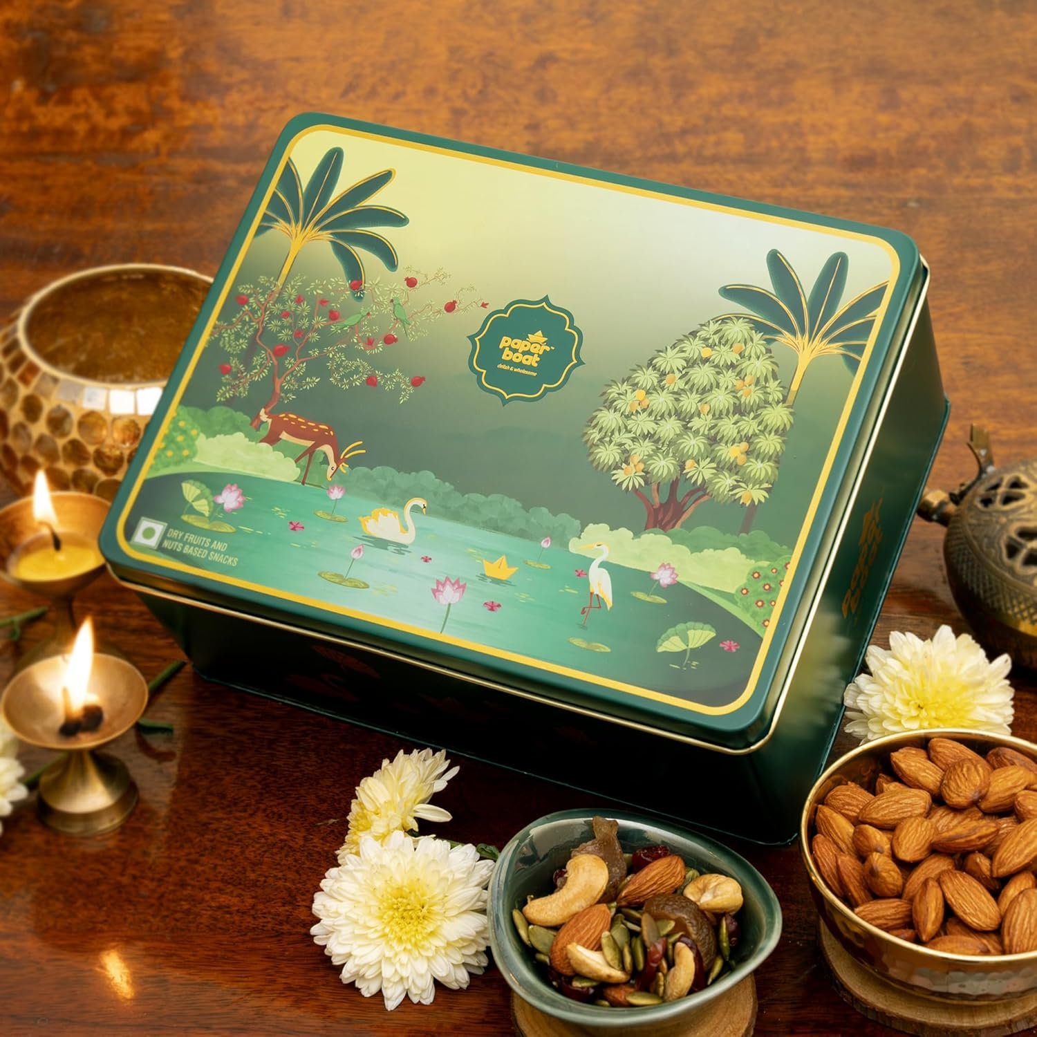 Paper Boat Diwali Dry Fruits Gift Box, 200g - Diwali Gift Hamper | Festive Dry Fruit Gift | Assorted Mixed Nuts, Dry Fruits & Trail Mix | Cashew, Almonds, Berries and Mixed Nuts Paper Boat Diwali Dry Fruits Gift Box, 200g - Diwali Gift Hamper | Festive Dry Fruit Gift | Assorted Mixed Nuts, Dry Fruits & Trail Mix | Cashew, Almonds, Berries and Mixed Nuts