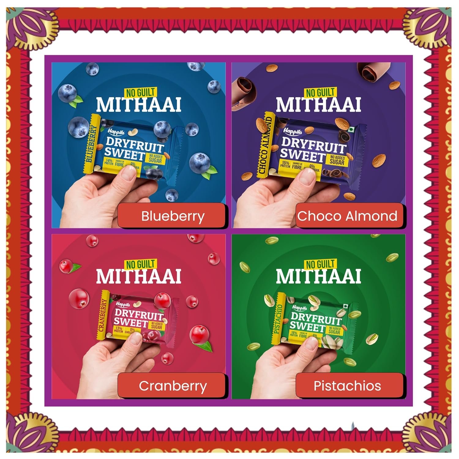 81kb8N2ItEL. SL1500 Happilo Premium Puja Diwali Gift Box with 14 inclusions | Gold Plated Charan Paduka | Playing Cards | Scented Candles | Date Delight, Dry Fruit Sweets, Kalash, Cotton Wick, Makhana, Panchmeva, Cranberries| Diwali Gift Hamper