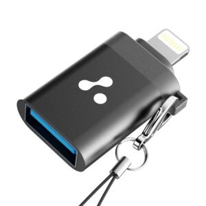 AMBRANE Lightning to USB 3.0 OTG for iPhone/iPad OTG Connector Extender Convertor for All iOS Devices, USB Female Connect USB Flash Drive,Keyboard,Mouse, Only Data Transfer, Charging is NOT Supported