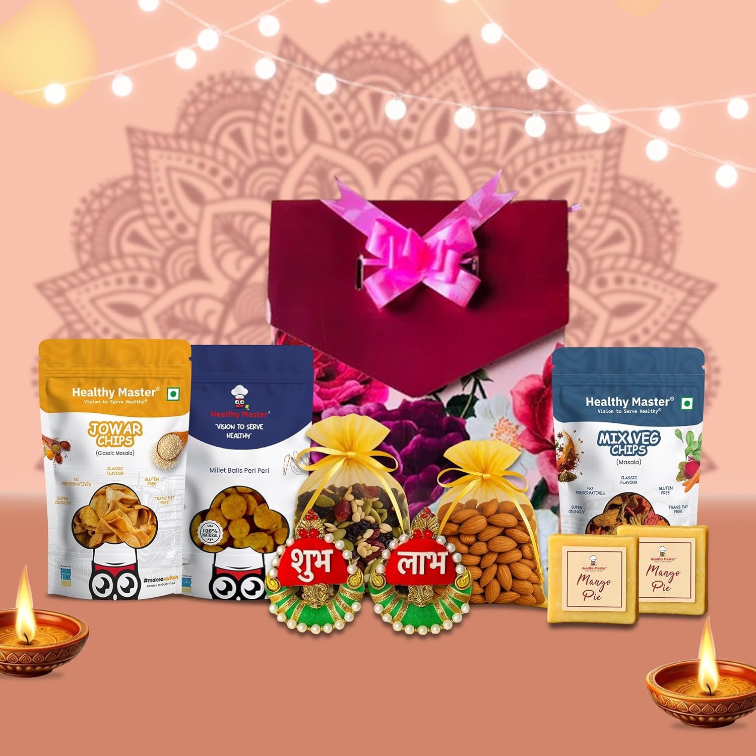 Healthy Master Wellness Treats | Premium Diwali Gift Hamper | Chocolates, Dry Fruits & Healthy Snacks | Unique Diwali Gift Pack for Family, Friends & Corporate Gifting Healthy Master Wellness Treats | Premium Diwali Gift Hamper | Chocolates, Dry Fruits & Healthy Snacks | Unique Diwali Gift Pack for Family, Friends & Corporate Gifting