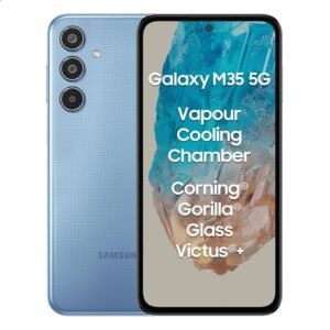Samsung Galaxy M35 5G (DayBreak Blue,8GB RAM,128GB Storage)| Corning Gorilla Glass Victus+| AnTuTu Score 595K+| Vapour Cooling Chamber| 6000mAh Battery| 120Hz Super AMOLED Display| AI| Without Charger