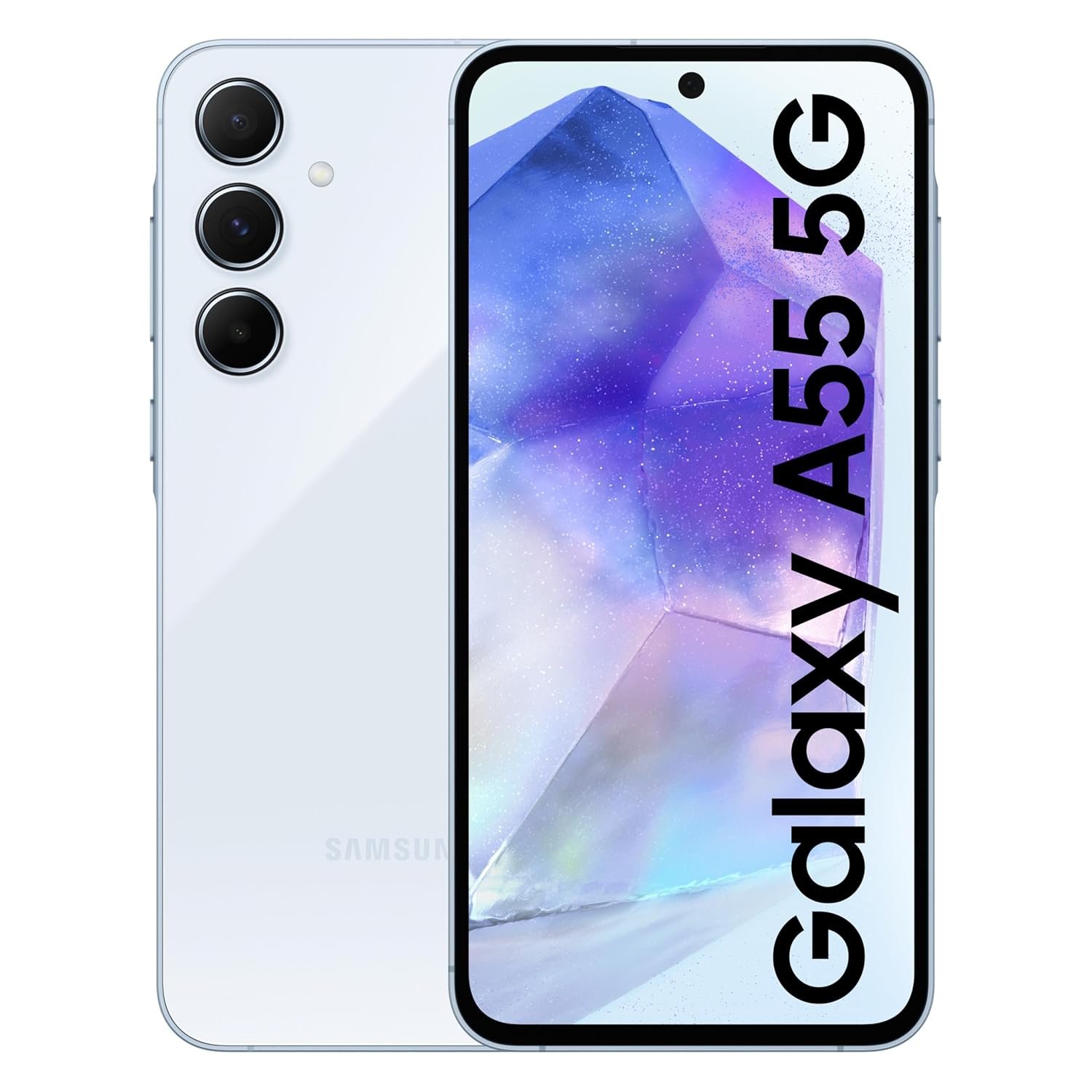 Samsung Galaxy A55 5G (Awesome Iceblue, 8GB RAM, 256GB Storage) | AI | Metal Frame | 50 MP Main Camera (OIS) | Super HDR Video| Nightography | IP67 | Corning Gorilla Glass Victus+ | sAMOLED Display Samsung Galaxy A55 5G (Awesome Iceblue, 8GB RAM, 256GB Storage) | AI | Metal Frame | 50 MP Main Camera (OIS) | Super HDR Video| Nightography | IP67 | Corning Gorilla Glass Victus+ | sAMOLED Display