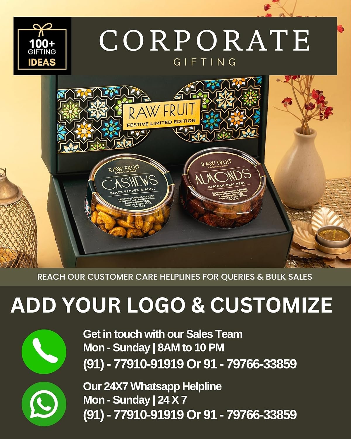 81qqdi3poml. sl1500 HyperFoods® Diwali Gifts for Family and Friends DryFruit Combo Pack Small Pet Jar Pack Of 2 Dry FruitsRoasted Cashews Almonds DryFruit 250 Grams DryFruits Gift Box Diwali Gift Hamper Diwali Gifts Corporate Gifts For Employees