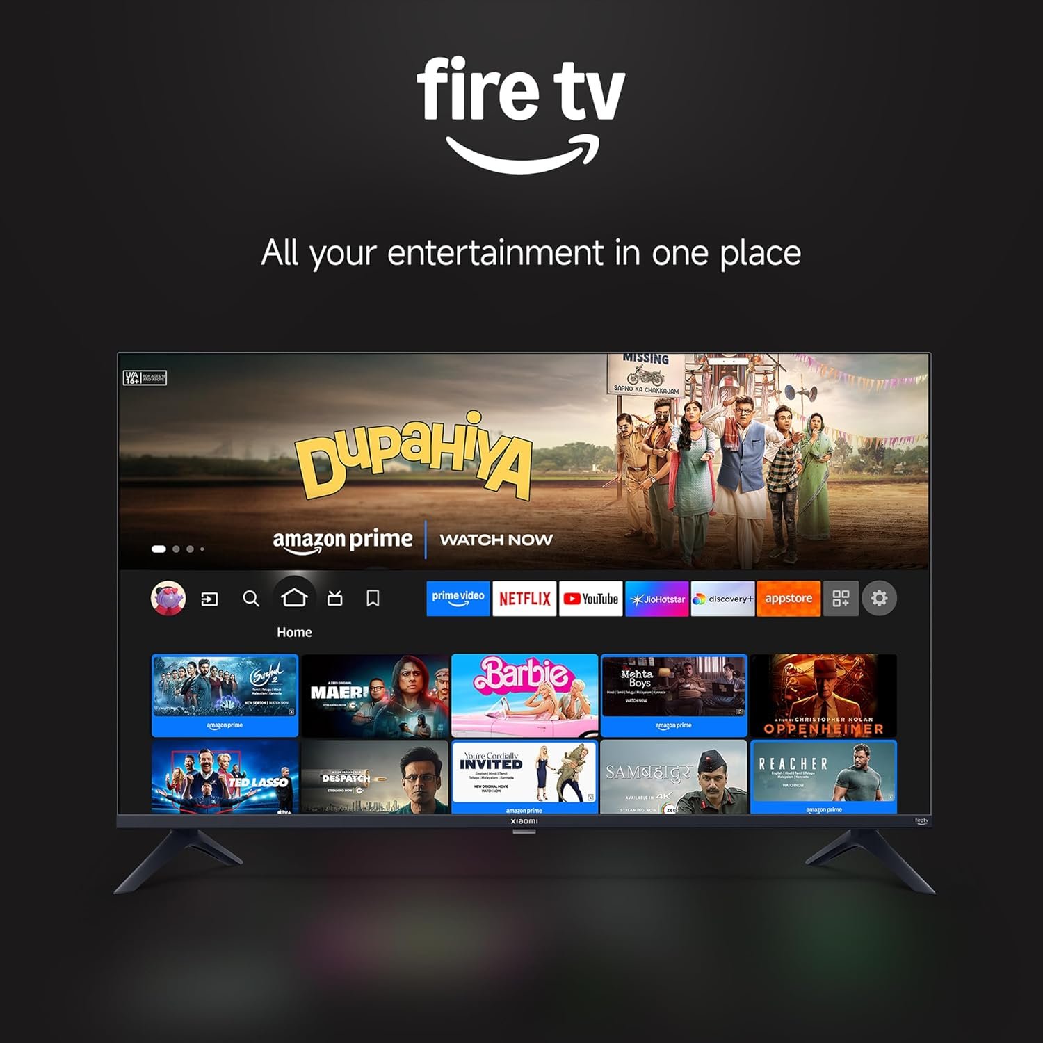 81r5wKCeMvL. SL1500 Xiaomi 80 cm (32 inch) F Series HD Ready Smart LED Fire TV L32MB-FIN