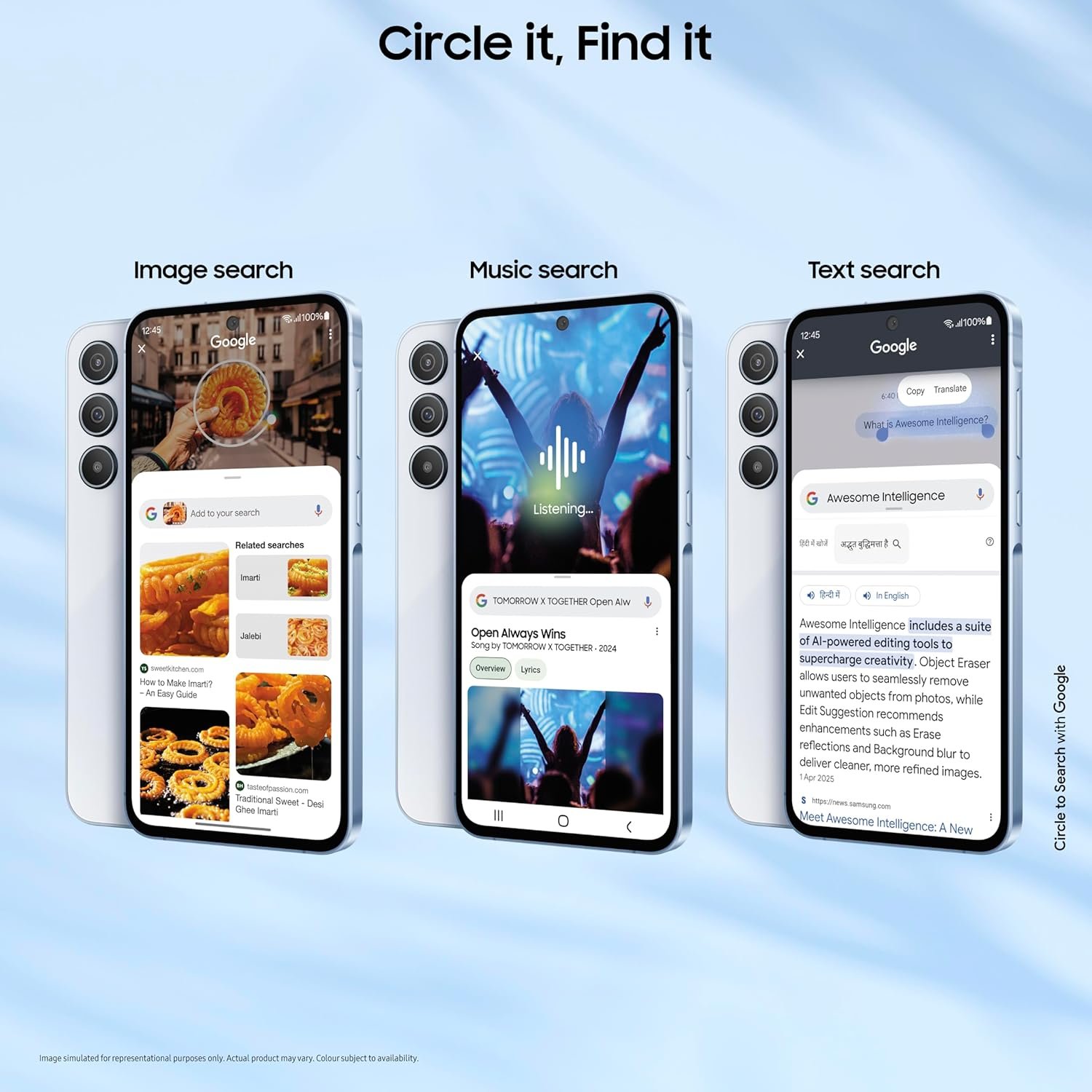 81wlNlQilEL. SL1500 Samsung Galaxy A55 5G (Awesome Iceblue, 8GB RAM, 256GB Storage) | AI | Metal Frame | 50 MP Main Camera (OIS) | Super HDR Video| Nightography | IP67 | Corning Gorilla Glass Victus+ | sAMOLED Display