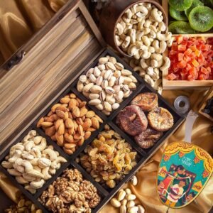 HYPERFOODS Diwali Gift Items Diwali Gifts Dry Fruits Combo Pack Basic Lid Box Diwali Dry Fruit Gift Box Diwali Hamper Gift For Diwali Diwali Gifts For Family & Friends Cashewnut Almonds Raisins
