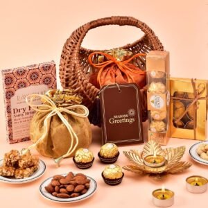 Hyperfoods® Diwali Gifts for Family and Friends DryFruits Gift Box Diwali Gifts for Employees Roasted Dry Fruits, Nuts and DryFruits Gift Pack Chocolates Gift Pack