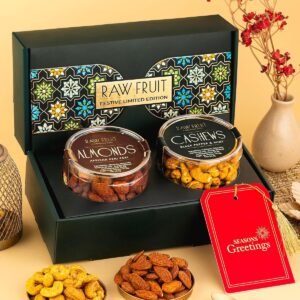 HyperFoods® Diwali Gifts for Family and Friends DryFruit Combo Pack Small Pet Jar Pack Of 2 Dry FruitsRoasted Cashews Almonds DryFruit 250 Grams DryFruits Gift Box Diwali Gift Hamper Diwali Gifts Corporate Gifts For Employees