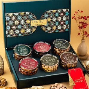 Hyperfoods Diwali Dry Fruits Gift Hamper Diwali Dryfruit Gift Box Dry Fruits Combo Pack Diwali Gifts Corporate Gifts For Employees Pack Of 6 Pet Jars Cashew Pista Figs Walnut Raisins Almond