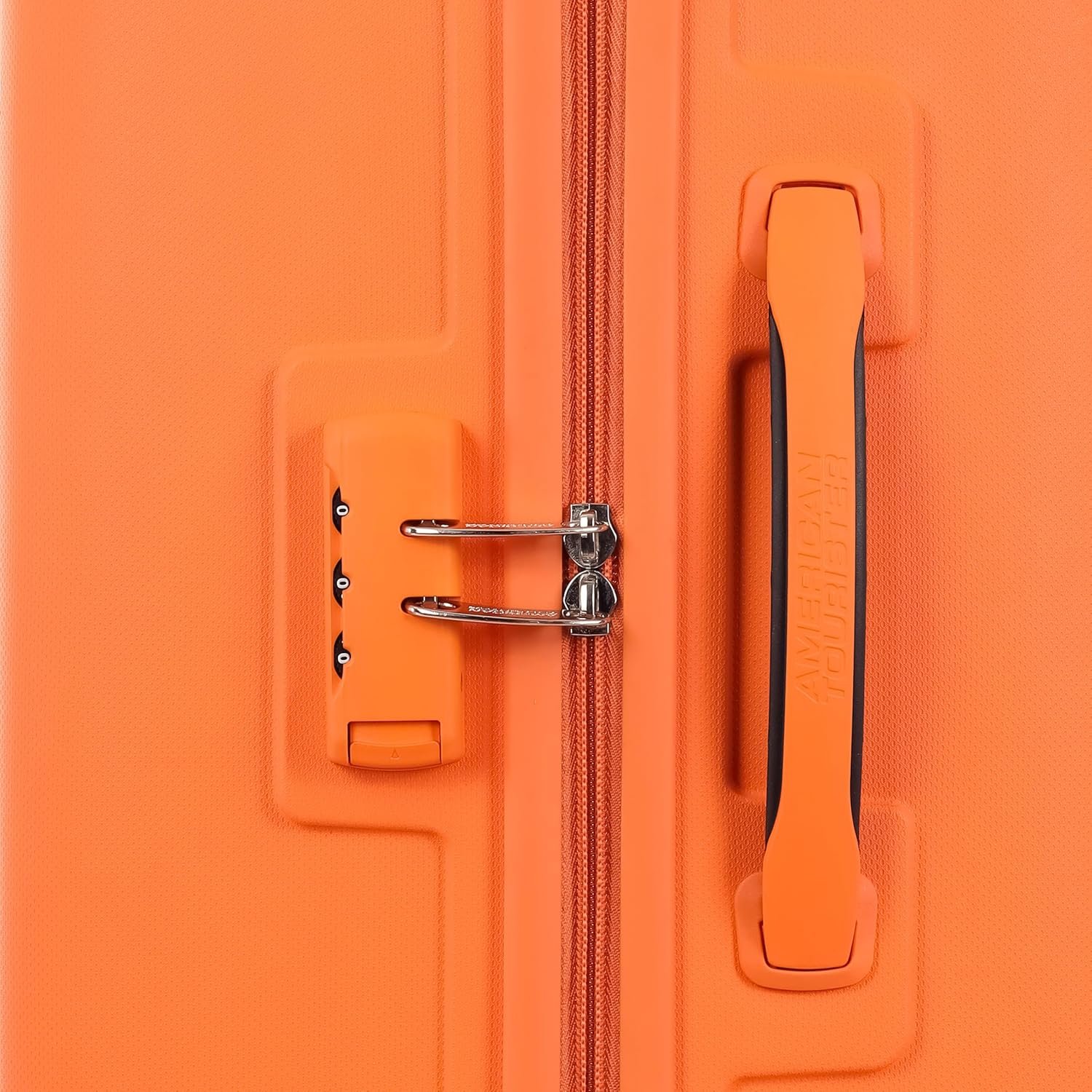 91YqdweirvL. SL1500 American Tourister Medium Ivy 2.0-8 Wheel, 68 CM Hard PP Check-in Suitcase for Travel/Trolley Bag for Travel/Travel Bag with Combination Lock & Smooth Sliding Double Wheel – Tan Orange