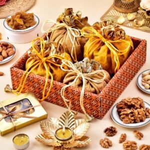 Hyperfoods® Diwali Gifts for Family and Friends Dry Fruit Hampers Gifts Pack for Diwali Dry Fruits Gift Hampers Dry Fruits Combo Pack Dryfruits Gift Mixed DryFruits Combo Pack with Potli
