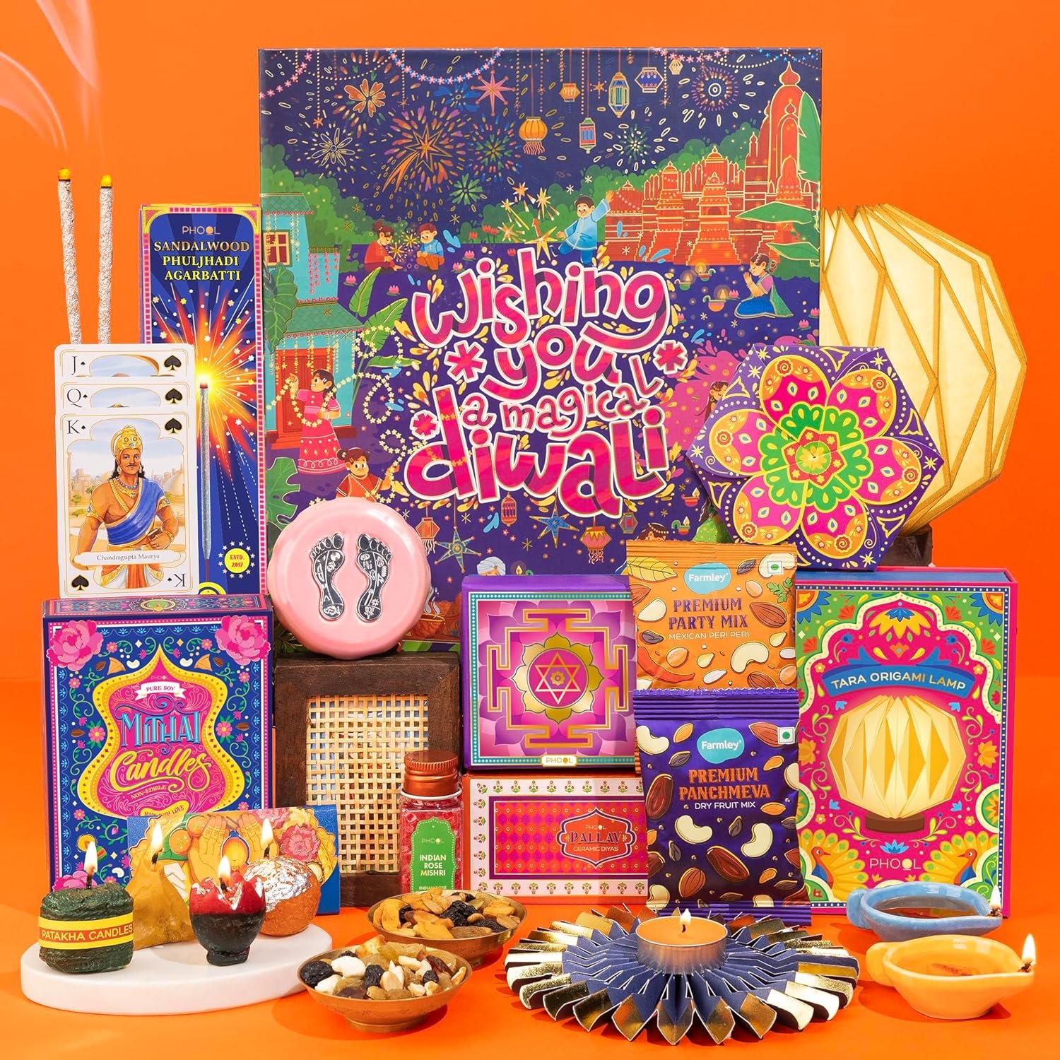 Phool Diwali Dazzle Gift Box 2025 | 13 Premium Festive Items | Luxury Diwali Hamper for Family, Friends & Corporate Gifting Phool Diwali Dazzle Gift Box 2025 | 13 Premium Festive Items | Luxury Diwali Hamper for Family, Friends & Corporate Gifting