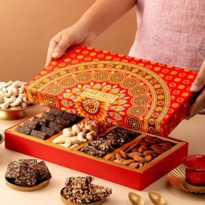 Hyperfoods® Dry Fruits Gift Box Diwali Gifts for Family and Friends Chocolate Gift Hamper Dry Fruits Diwali Gifts for Employees Corporate Gifts for Employees DryFruit Gift Pack Brownie Brittle