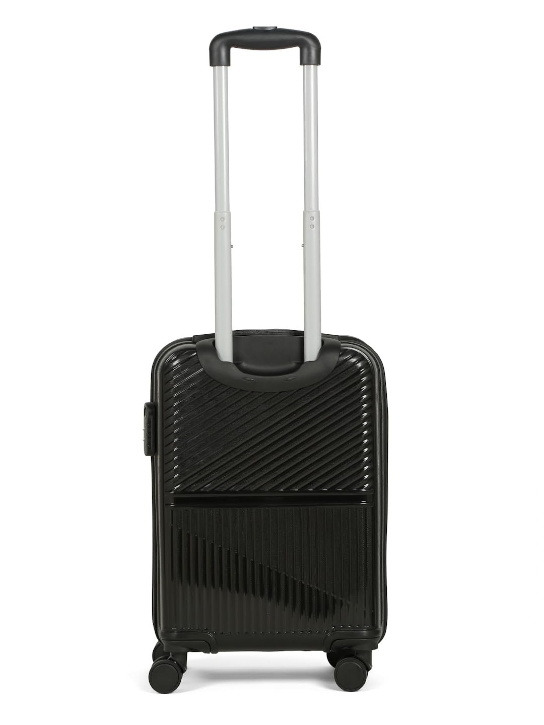 513w8qizl. sl1440 Teakwood Small Size 8 Wheels Trolley Bag, Hard Cabin with Zipper Closure, Adjustable Push Button & Cross Side Strap, Number Lock System 360 Degree (Small, Black)