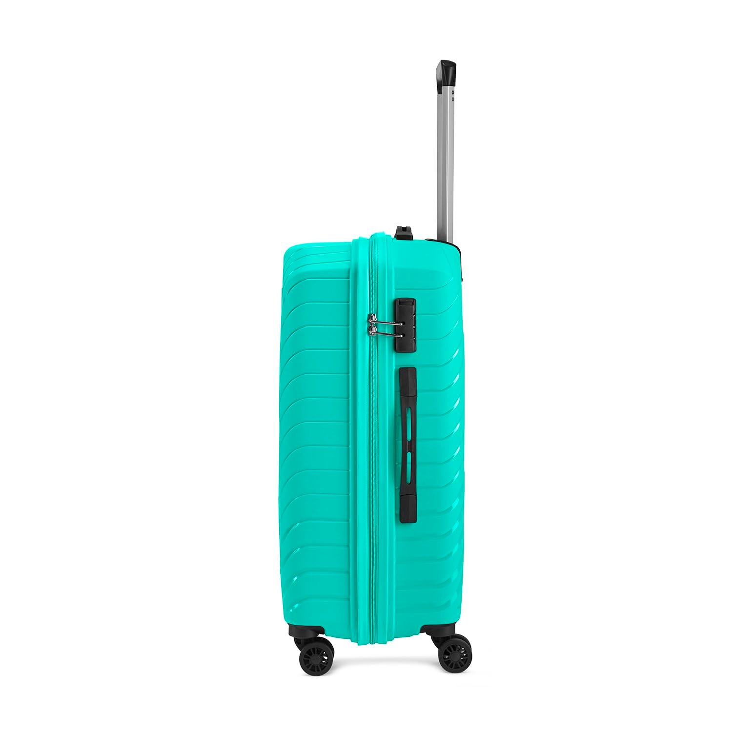 51rptz9lgzl. sl1500 Skybags Streax | Check-in Trolley Bag, 66 Cm, Medium Hardside Luggage | 8 Wheels, Combination Lock | Polypropylene | Suitcase for Travel | 5 Year International Warranty | Turquoise
