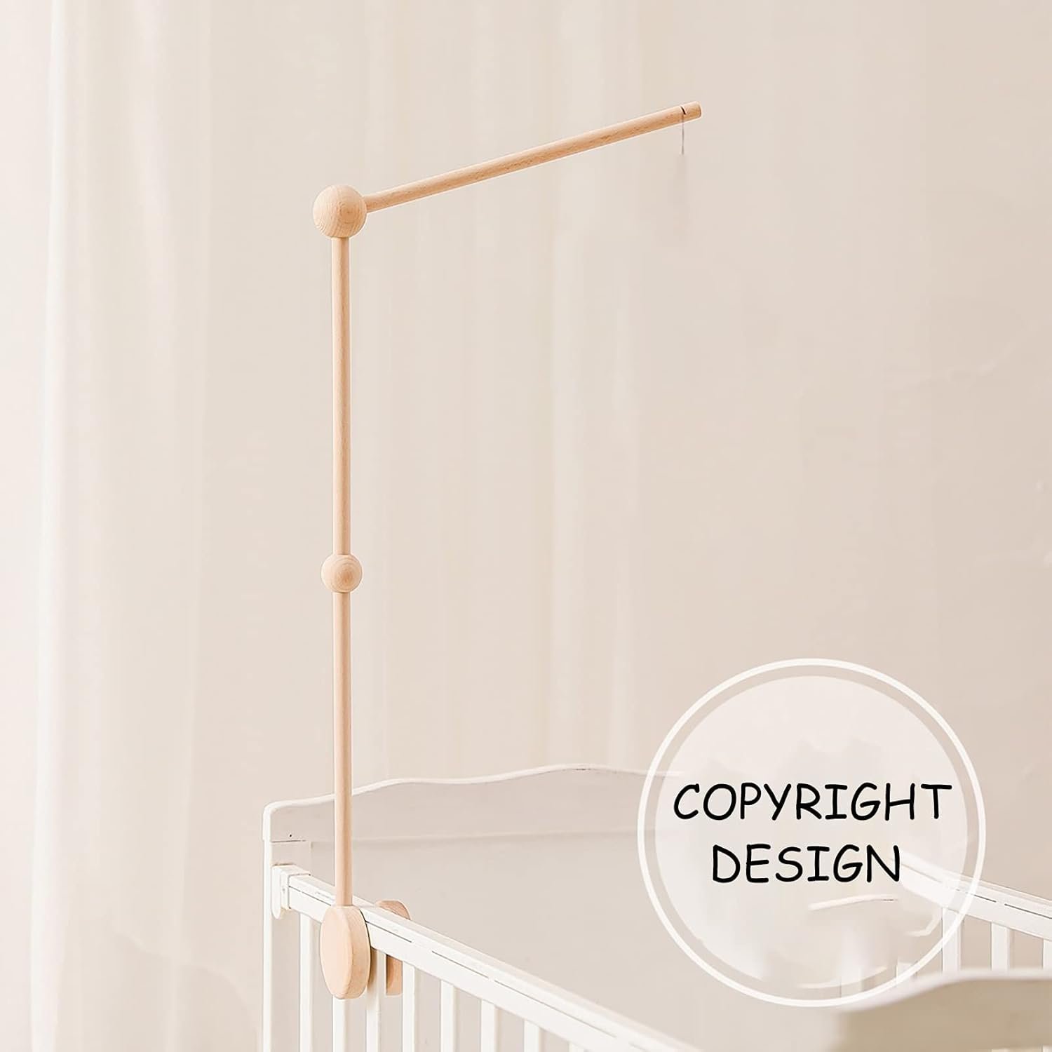 51tlzsmuvl. sl1500 Baby Crib Mobile Holder – Wooden Mobile Arm for Crib,Crib Mobile Arm,Mobile Crib Hanger (Wooden Arm)