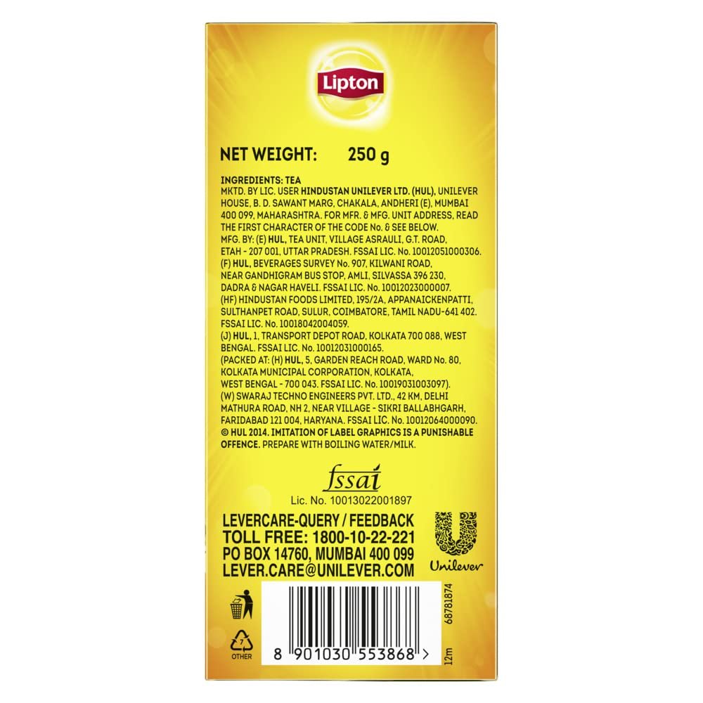 616fiynregl. sl1000 Lipton Yellow Label Tea|| 250 g