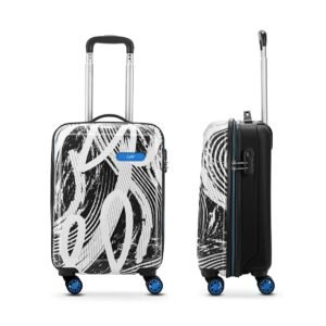 SKYBAGS Stroke Cabin Hard Luggage (55 cm) | Printed Luggage Trolley with 8 Wheels and in-Built Combination Lock | Unisex