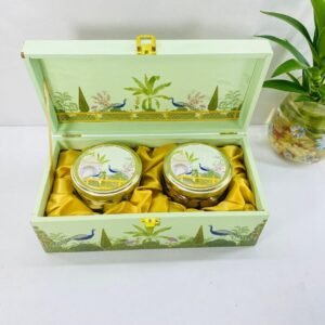 Diwali Dry Fruits Gift Hamper 300g – Premium Corporate Festive Gift Pack for Employees & Clients | Healthy Nuts with Almonds & Cashews in 2 Luxury Jars | Elegant Deepawali Gift for Office