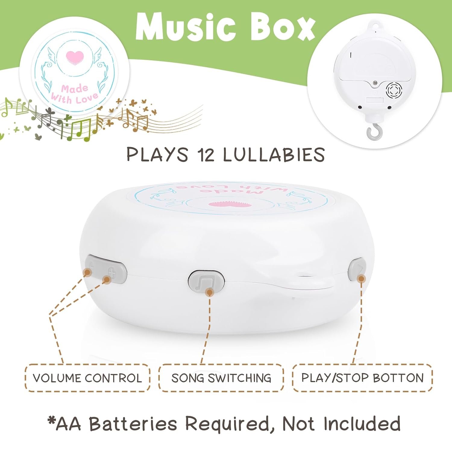 61cxgcirjul. sl1500 Animals Baby Crib Mobile – Safari Baby Mobile for Crib with 12 Lullabies for Boys & Girls, Nursery Mobiles, Fits Standard Cribs, Forest Nursery Decor