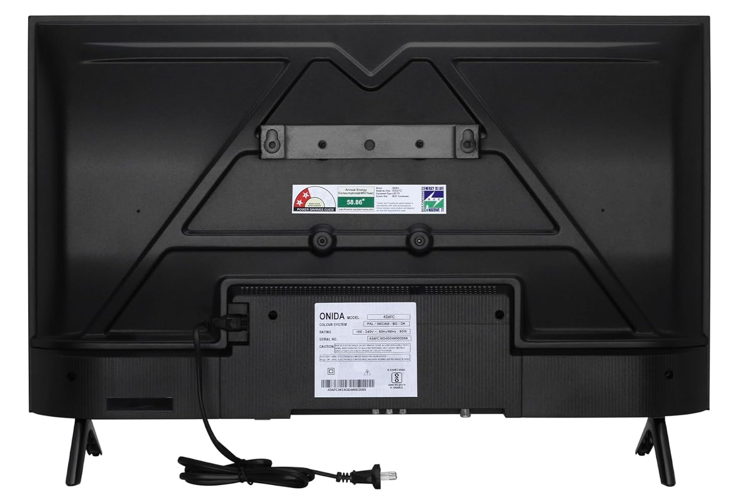 61ctgg0upgl. sl1500 Onida 108 cm (43 inch) Full HD Smart TV 43ACF (Black)