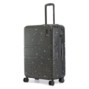 Nasher Miles Venice Hard-Sided Polycarbonate 8 Wheels Double Spinner Check-in Luggage Terrazzo Printed Grey 28 Inch |75 Cm Large Trolley Bag