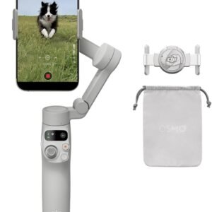 DJI Osmo Mobile 7 Gimbal Stabilizer for iPhone, Android, Built-in Tripod, Portable Stabilizer for iPhone, Selfie Stick, 3-Axis Phone Gimbal, ActiveTrack 7.0, One-Tap Edit, 10hrs Use, Phone Charging