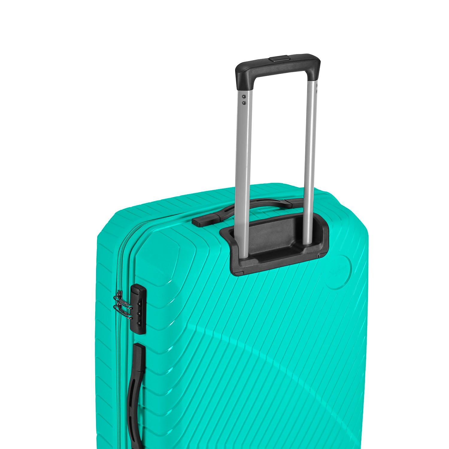 61n1uyp p3l. sl1500 Skybags Streax | Check-in Trolley Bag, 66 Cm, Medium Hardside Luggage | 8 Wheels, Combination Lock | Polypropylene | Suitcase for Travel | 5 Year International Warranty | Turquoise
