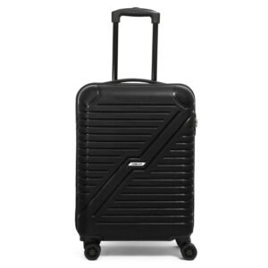 Emblem Luggage Hard Polypropylene Cabin Trolley Small 55cm Trolley Bag for Travel, Lock System 360 Degree 8 Wheels (Black)