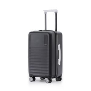 MOKOBARA The Aisle Trunk Luggage | 55 Cms Polycarbonate Shell, YKK Zippers, TSA-Approved Lock & Silent Ninja Wheels Travel Suitcase (Cabin, Crypto)