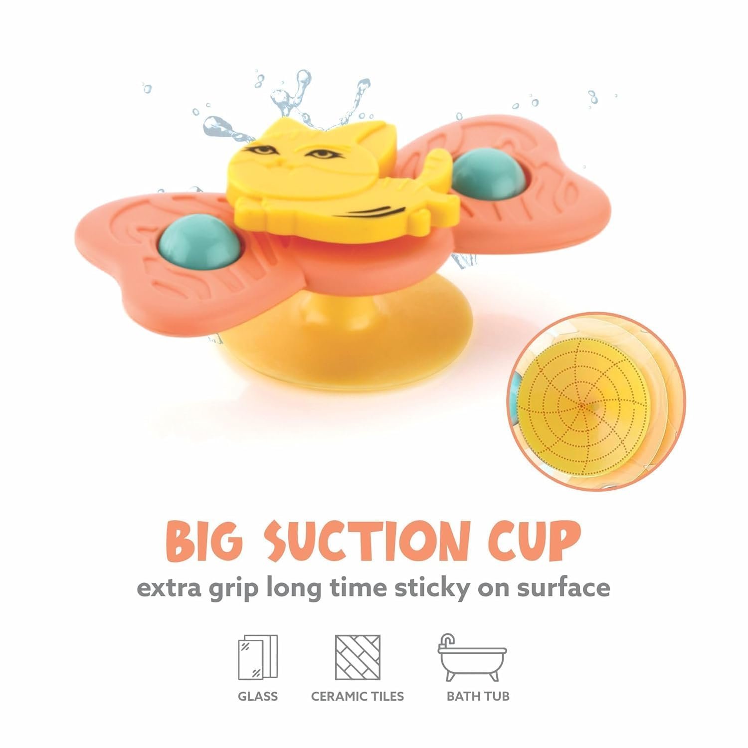 61wvcnbnkml. sl1500 Strong Suction Cup Fidget Rotating Sensory Bath Toys for Baby 6 12 18 Months Airplane Car Travel Table & Window Toys for 1 2 Years Old Toddler Boys and Girls