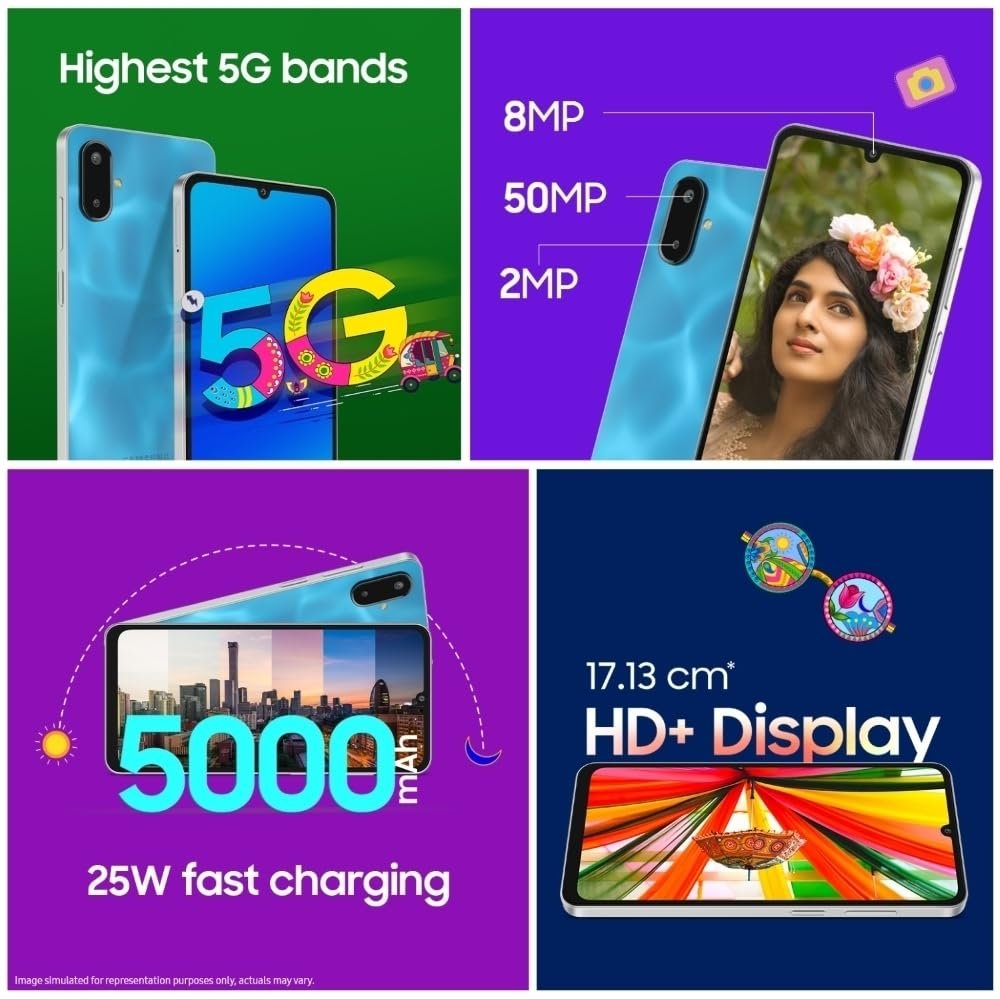 61wjmtk2ril. sl1000 1764221121 2139 Samsung Galaxy F06 5G (Bahama Blue, 128 GB) (6 GB RAM)