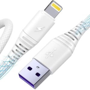 USB to Lightning Cable Fast Charger for iPhone 14/13/12/11/X/XS/XR/8/Plus, iPad Mini/Pro/Max, USB Type-A Power Delivery Cord