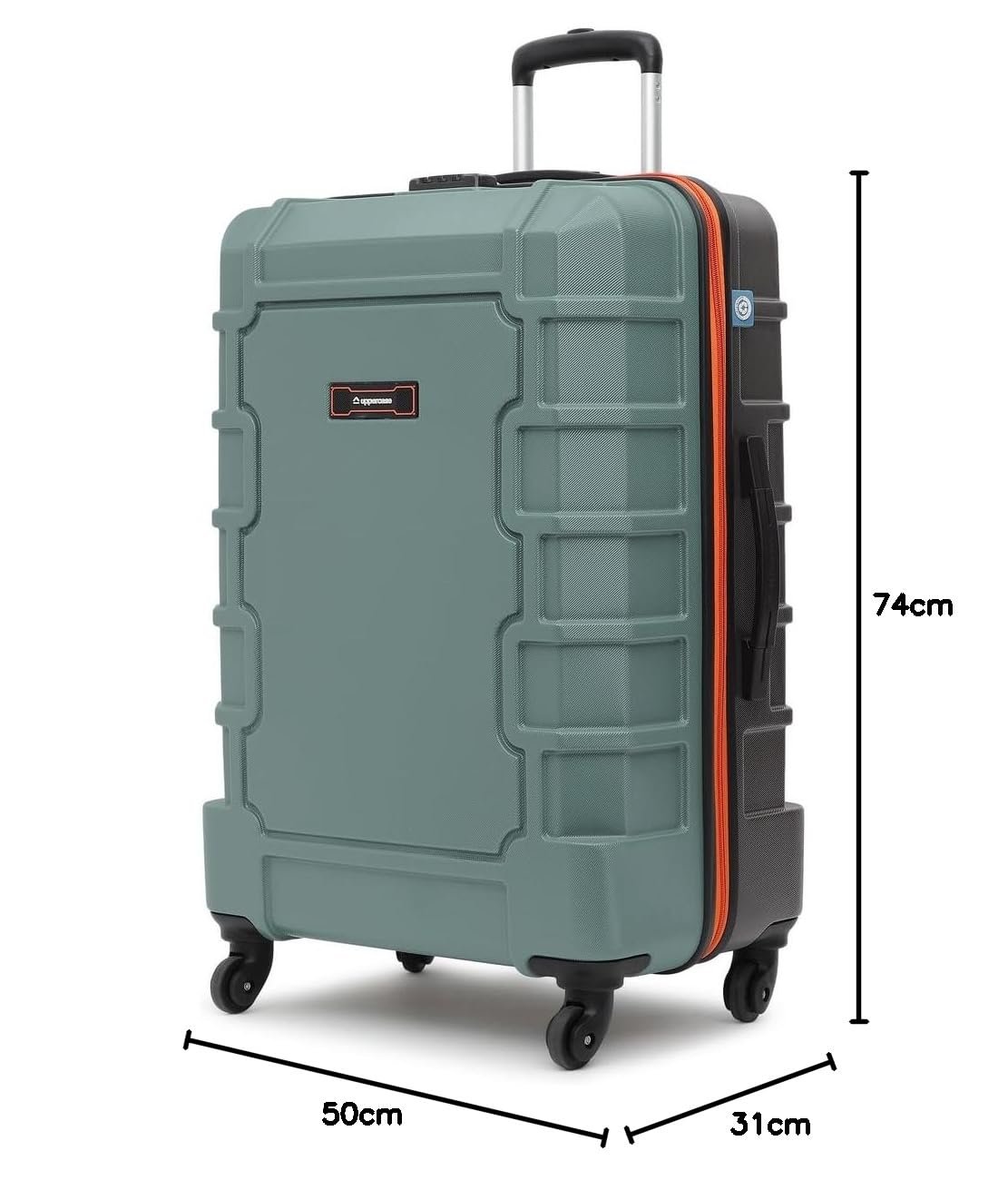 61o5dzo x1l. sl1300 uppercase Arbor 74cm (Large)| Check-in Trolley Bag| Spinner Hardsided Luggage| Secure Combination Lock| Scratch Resistant| Mesh ConviPack| Suitcase for Men & Women| 2000 Days Warranty(Green)