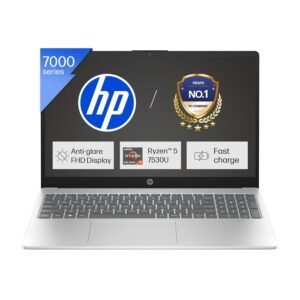 HP 15, Ryzen 5 7530U Laptop (8GB DDR4,512GB SSD) Anti-Glare,15.6''/39.6cm, FHD, Win11, M365 Basic(1yr),Office Home24, Silver,1.59kg, Radeon Graphics, Camera w/Privacy Shutter, fc0388AU