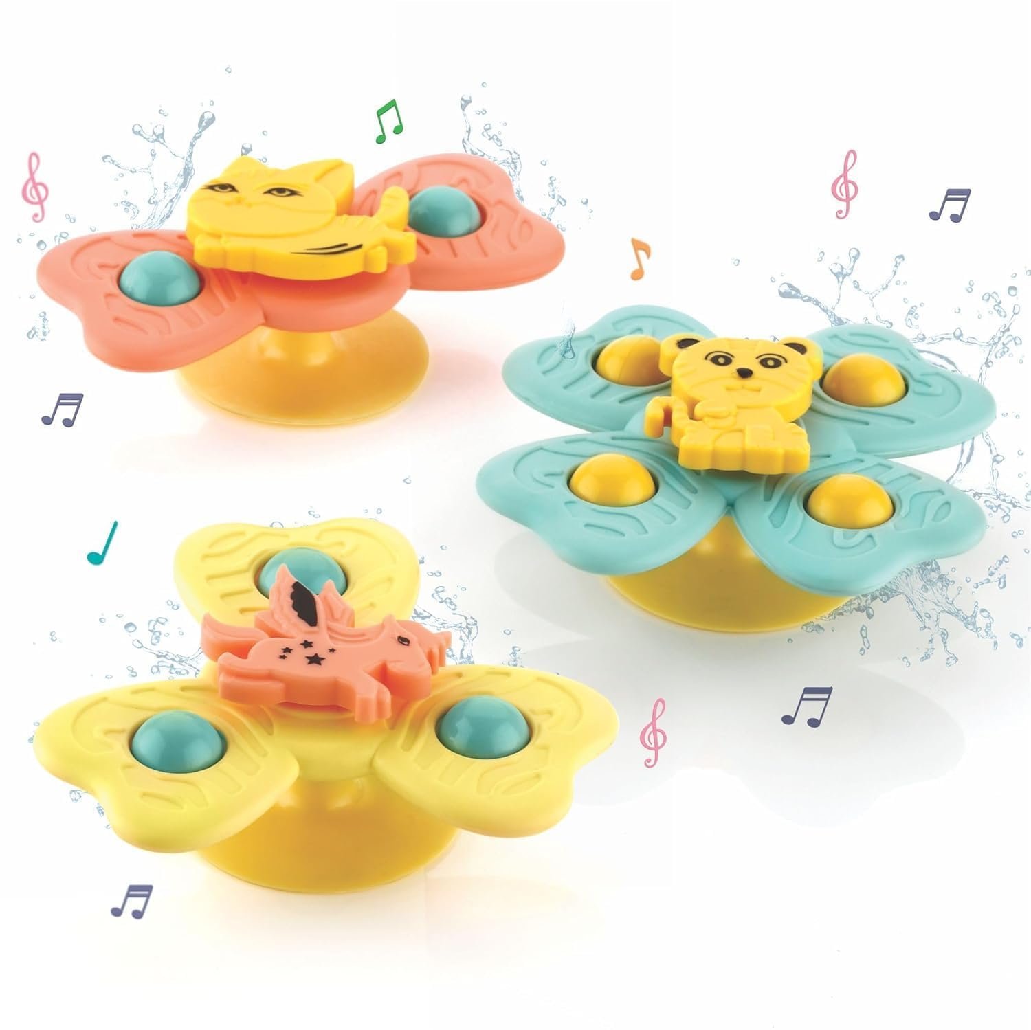 61ppn7njozl. sl1500 Strong Suction Cup Fidget Rotating Sensory Bath Toys for Baby 6 12 18 Months Airplane Car Travel Table & Window Toys for 1 2 Years Old Toddler Boys and Girls