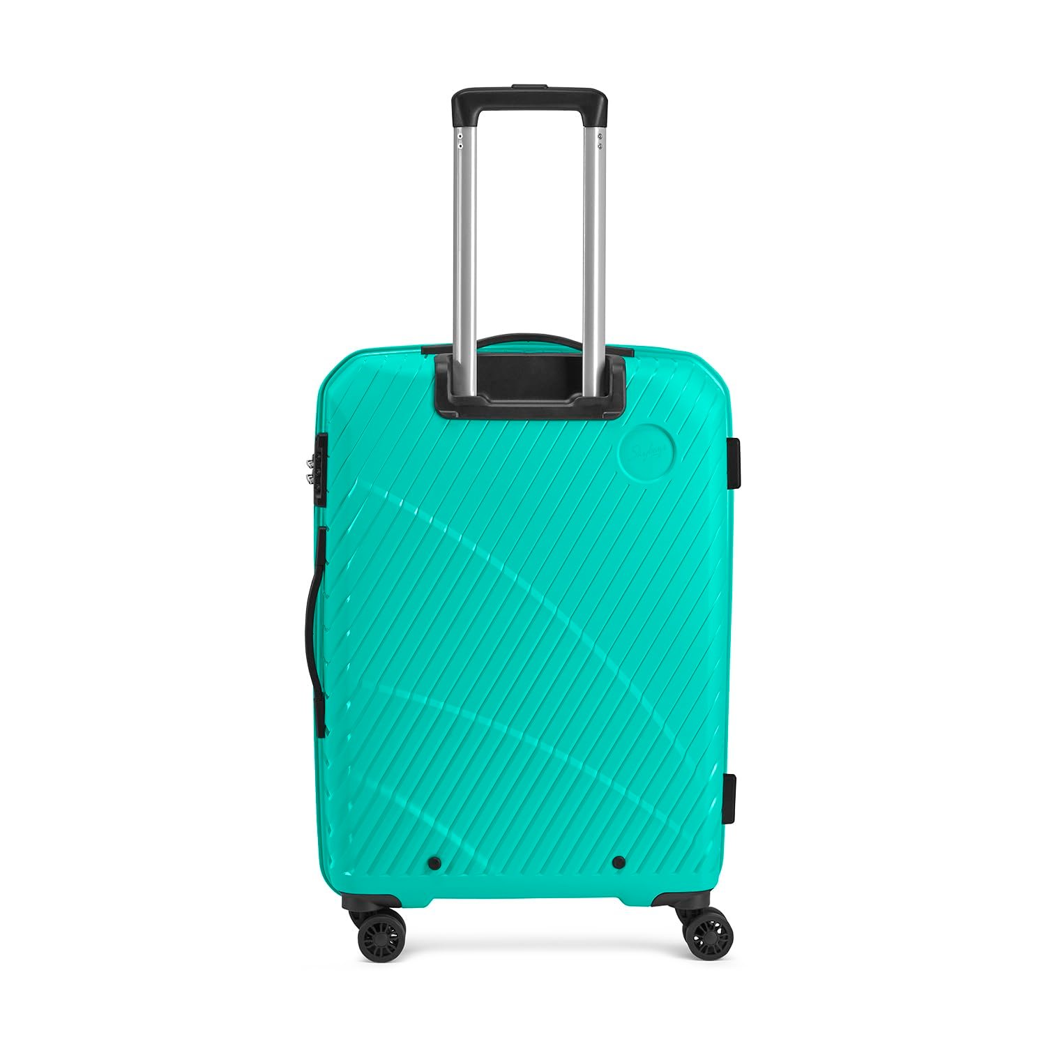 61pngesrml. sl1500 Skybags Streax | Check-in Trolley Bag, 66 Cm, Medium Hardside Luggage | 8 Wheels, Combination Lock | Polypropylene | Suitcase for Travel | 5 Year International Warranty | Turquoise