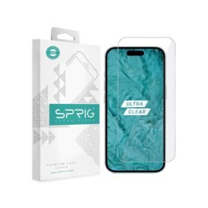 SPRIG Clear Tempered Glass for Apple iPhone 16 Plus