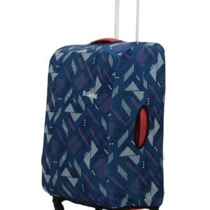 BIGWING Protective Cover in Polyester Fabric with Geometric Print for | 24' Inch 65 cm Medium Size | Soft Luggage Trolley Bag Cover (Fits Only On Fabric Trolley Bag)